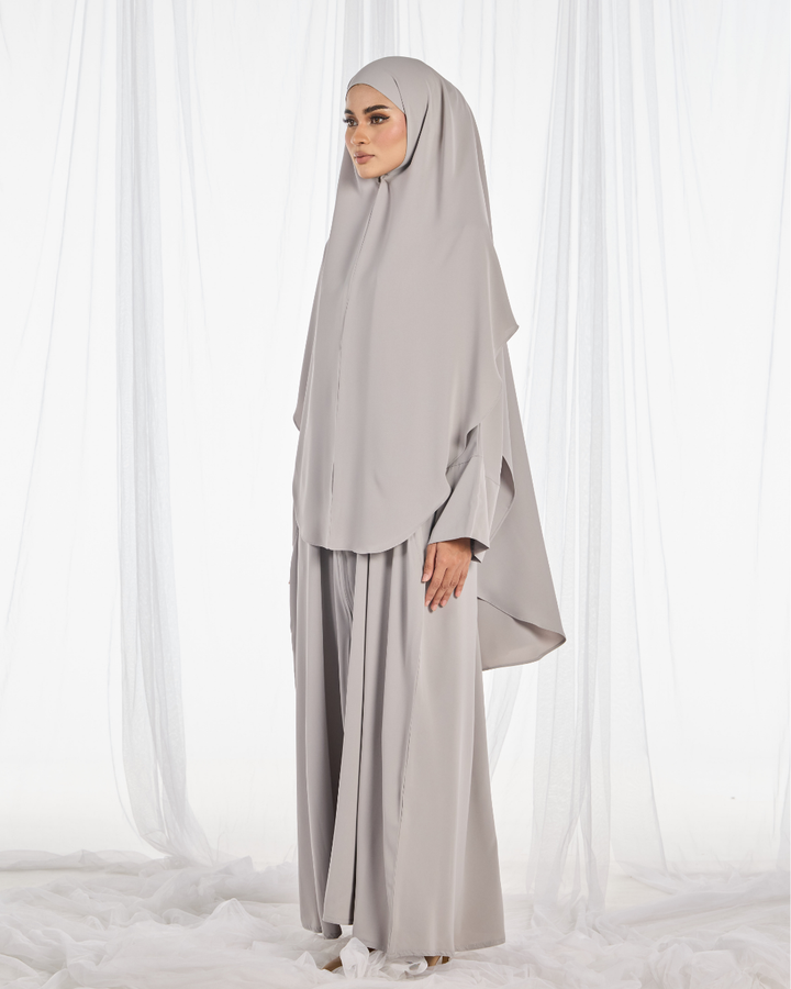 PO: Safa Khimar Umrah Set in Silver