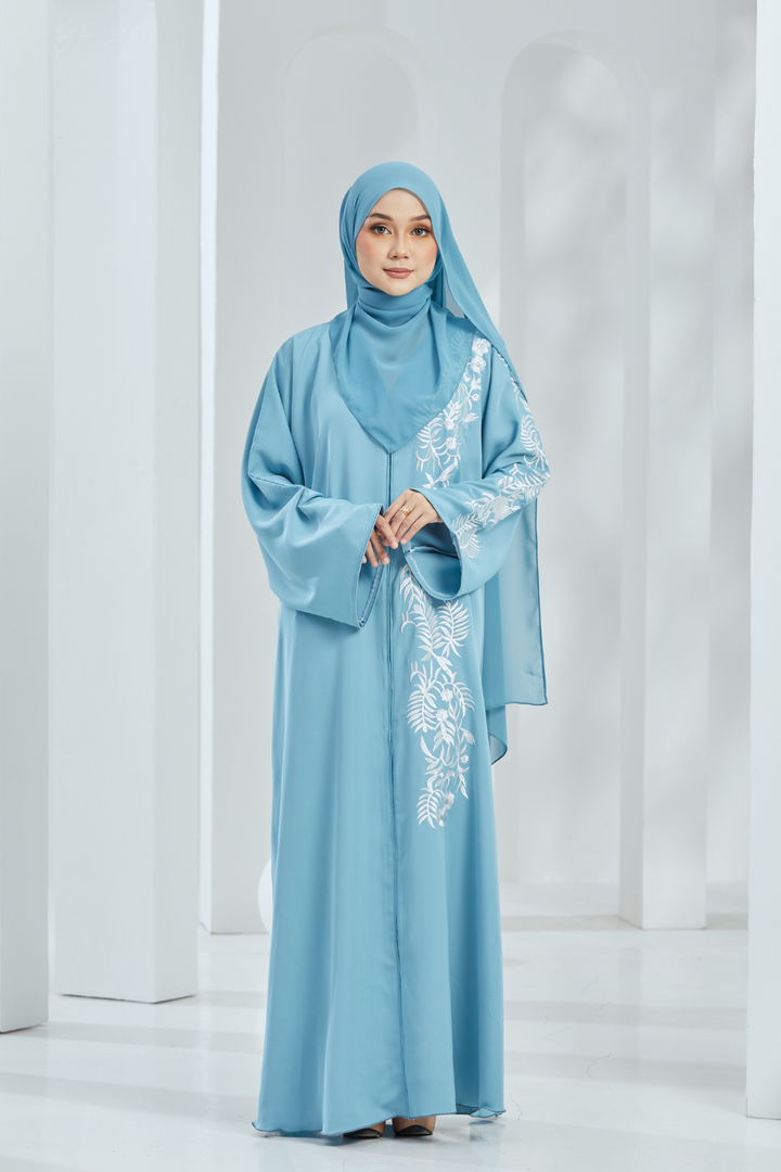 Nawwar Abaya in Sky Blue