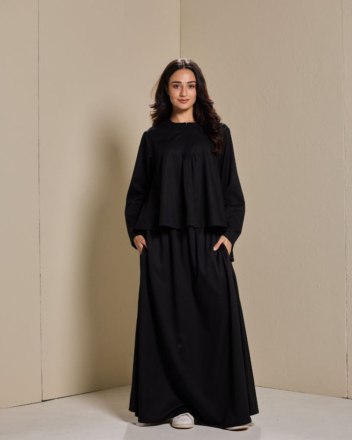 PO:Maya Skirt Set in Black