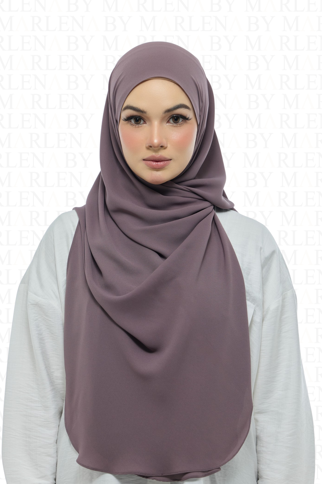 Leya Curved Tie Back Korean Chiffon Shawl