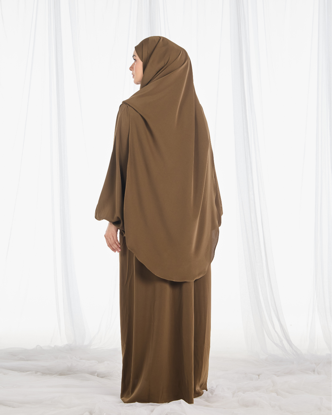 PO: Safa Khimar Umrah Set in Olive