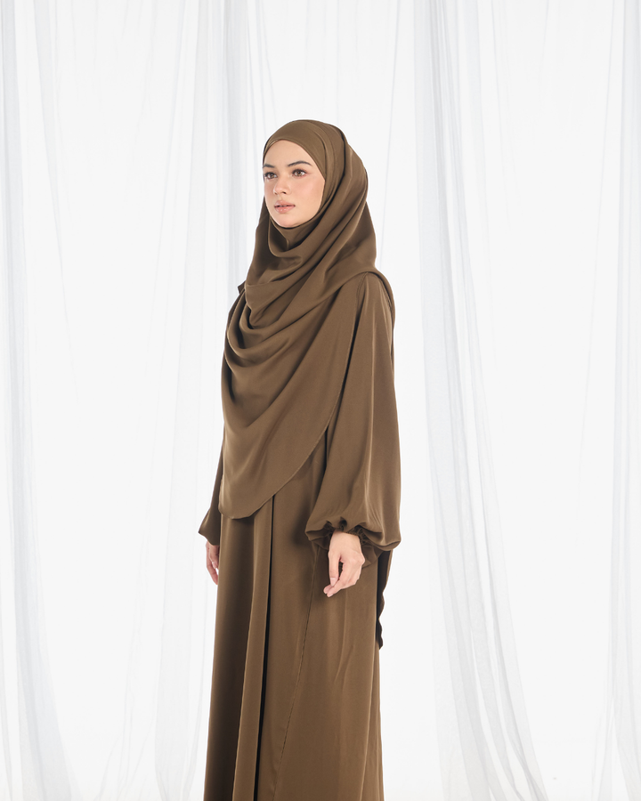 PO II : Warda Khimar Umrah Set in Olive