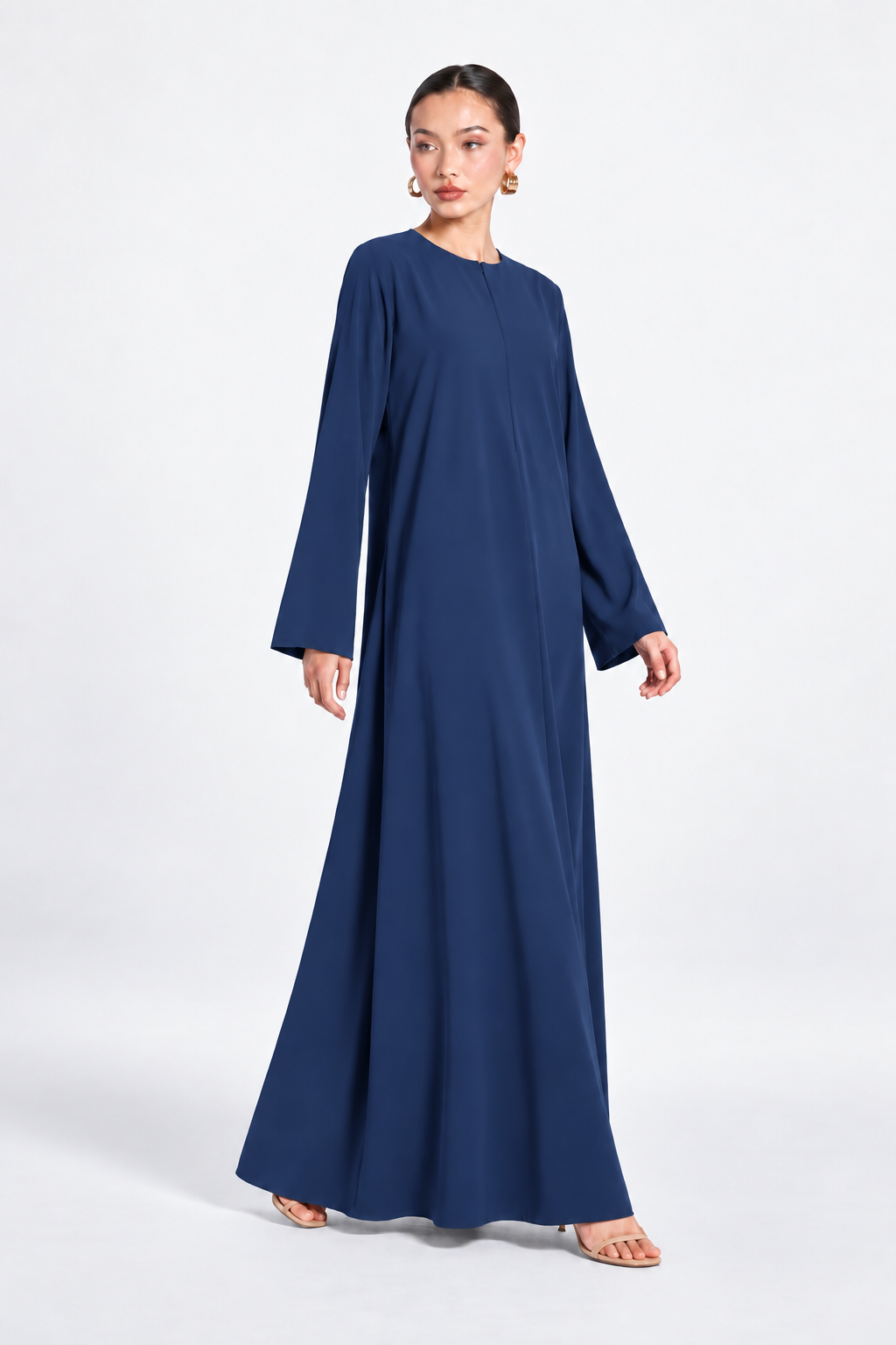 Basic Nidha Abaya Inner in Navy Blue