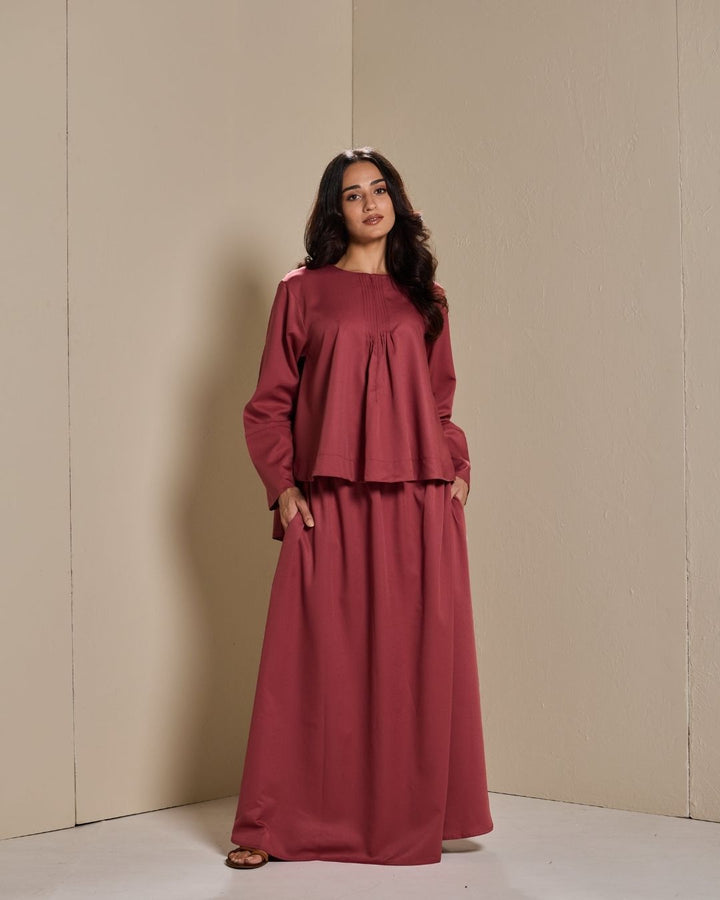 PO:Maya Skirt Set in Dusty Rose