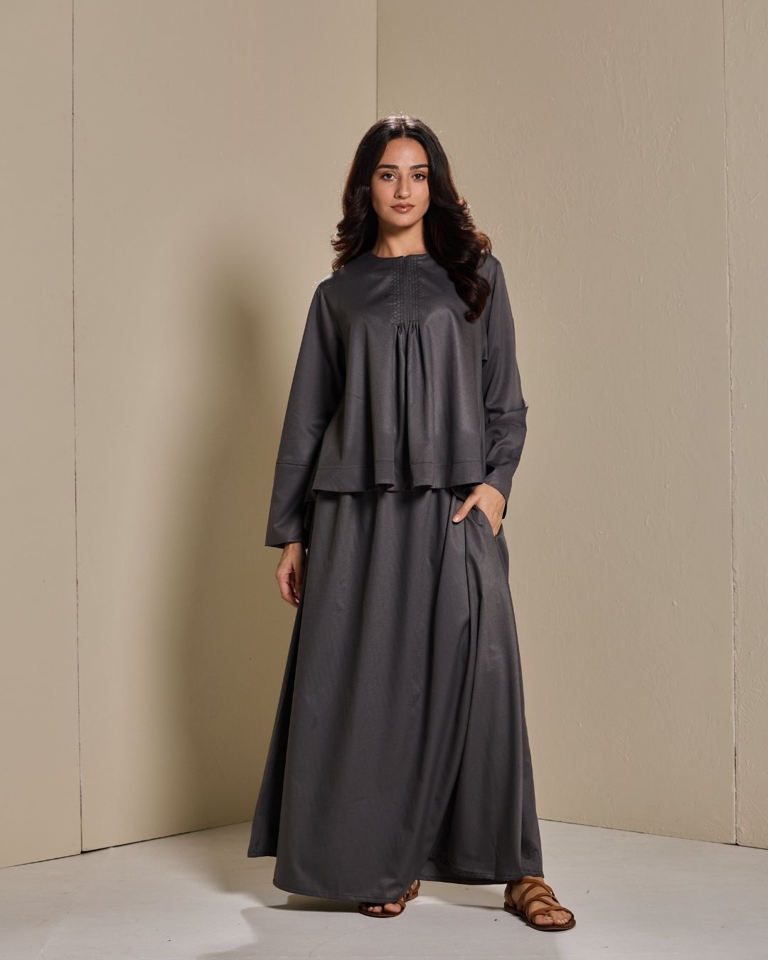 PO:Maya Skirt Set in Dark Grey