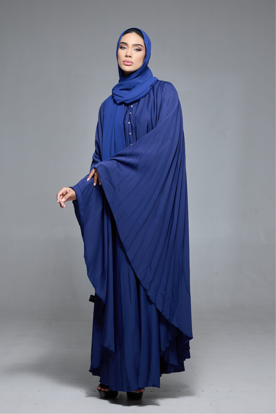 Delia Abaya in Navy