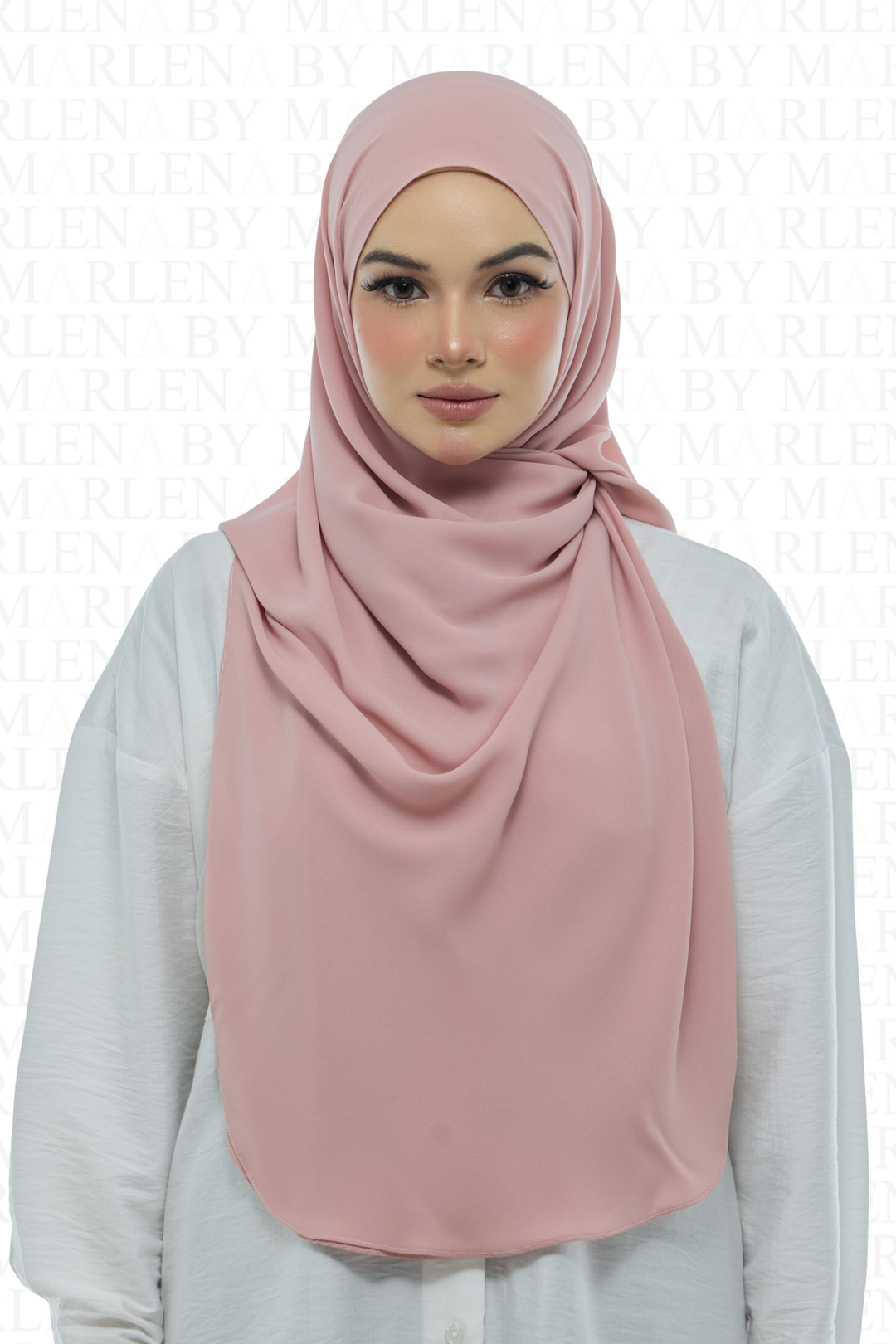 Leya Curved Tie Back Korean Chiffon Shawl