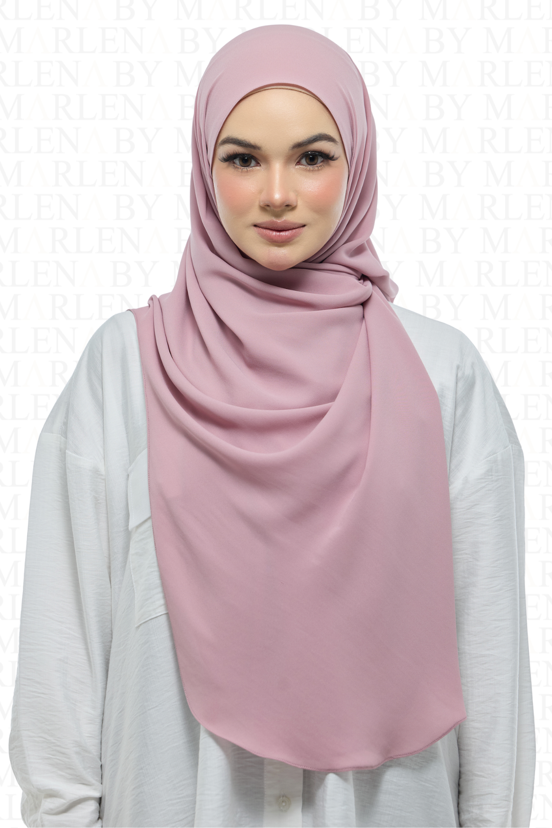 Leya Curved Tie Back Korean Chiffon Shawl