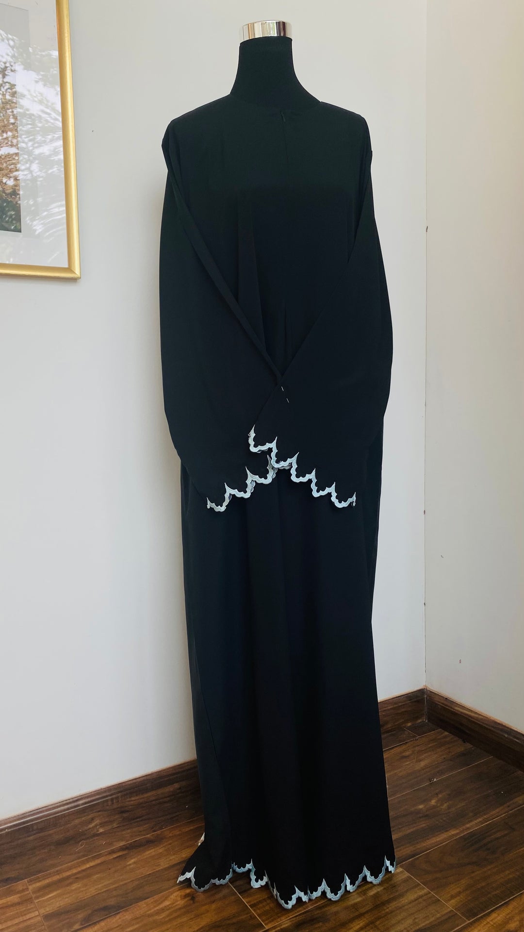 Elysia Abaya in Black with Blue