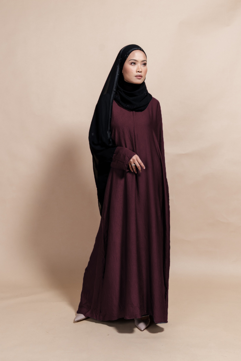 Longsleeve Ironless Silk Inner in Berry