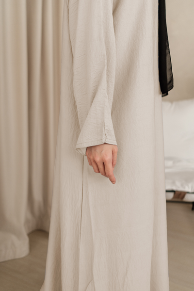 Longsleeve Ironless Silk Inner in Cream