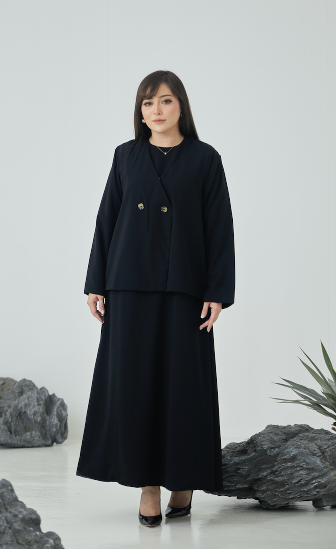 BM x FF: Box Blazer with Maxi Dress