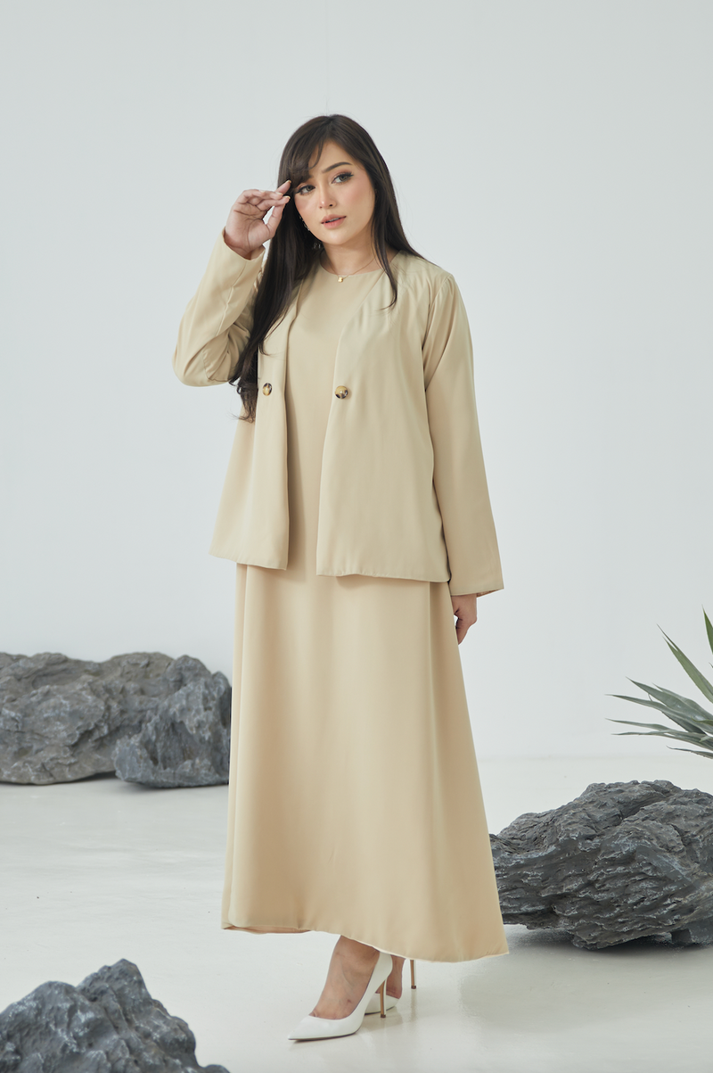 BM x FF: Box Blazer with Maxi Dress