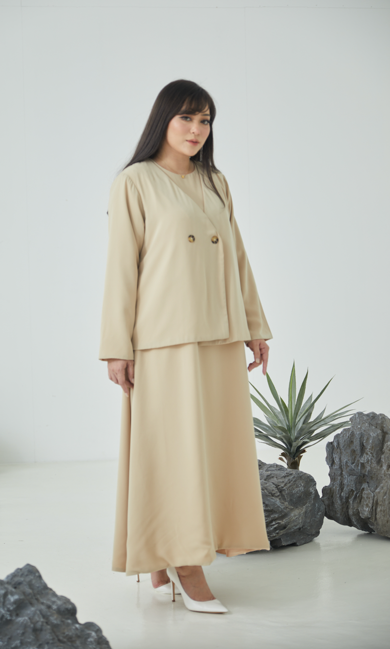 BM x FF: Box Blazer with Maxi Dress