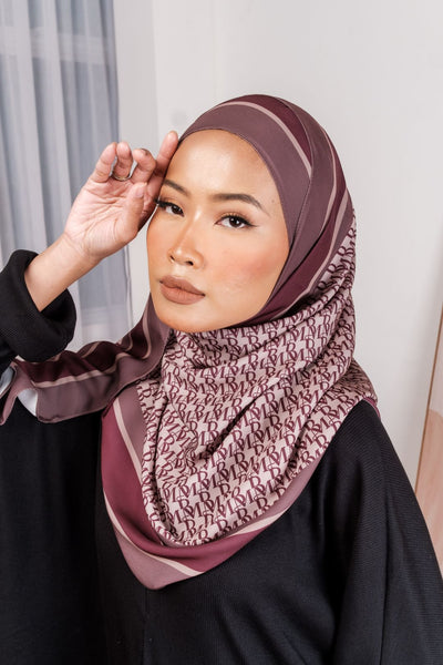 Monogram Shawl in Berry