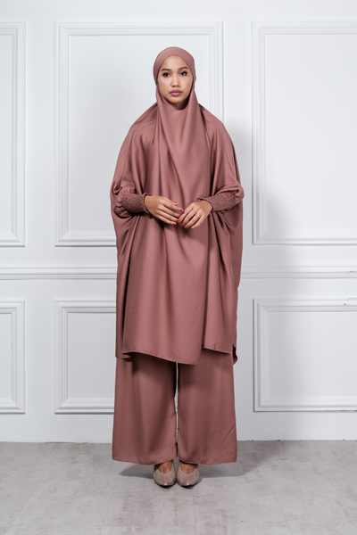 French Jilbab Pants Set Mauve | By Marlena
