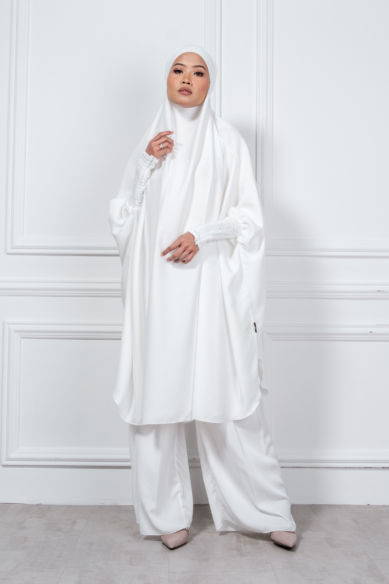 French Jilbab Pants Set White | By Marlena