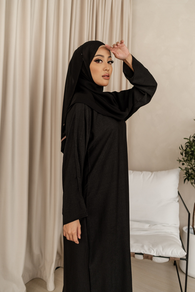 Longsleeve Ironless Silk Inner in Black