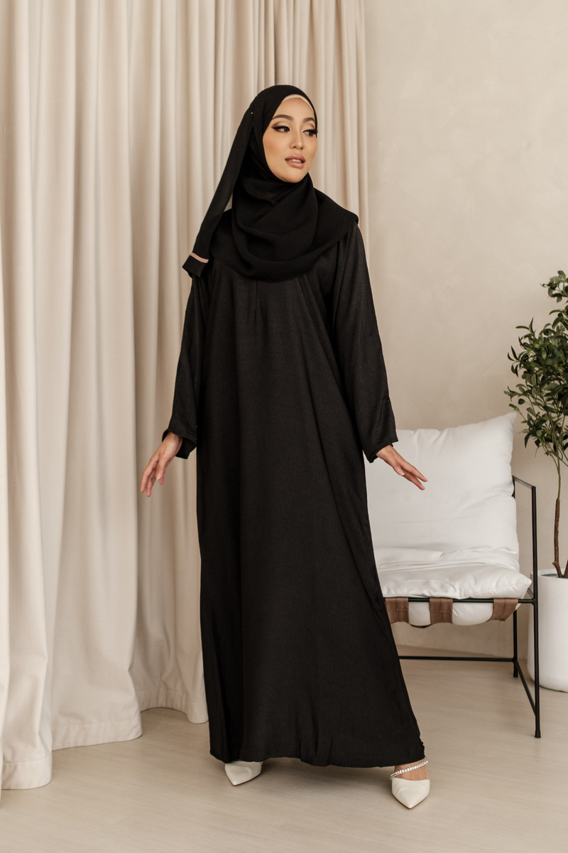 Longsleeve Ironless Silk Inner in Black