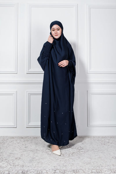 Jilbab Crystal Abaya in Midnight Blue