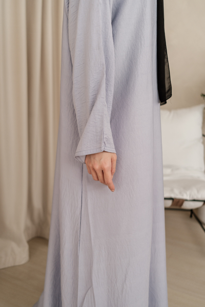 Longsleeve Ironless Silk Inner in Blue Grey
