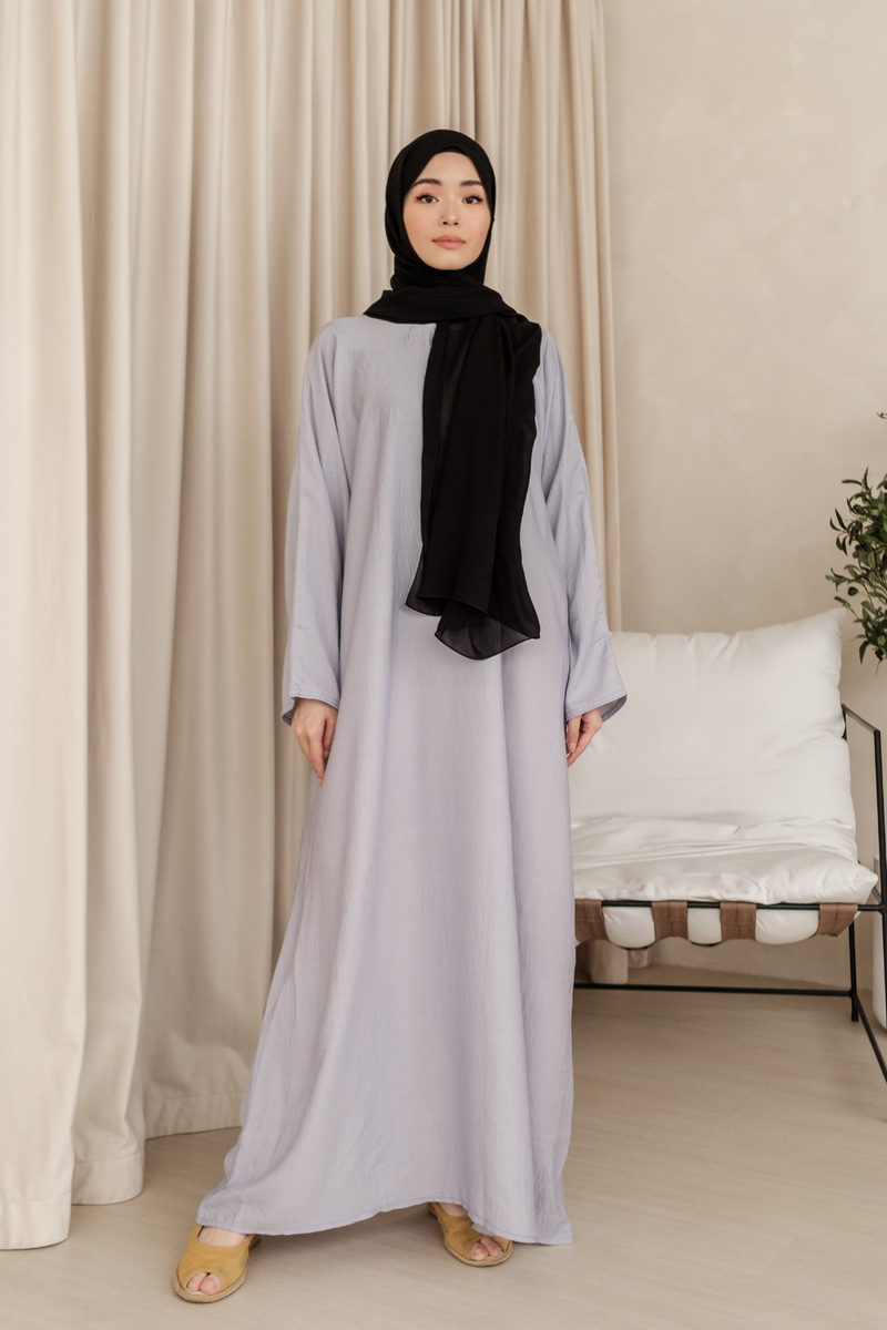 Longsleeve Ironless Silk Inner in Blue Grey